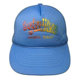 Capital Trucker Hat Blue OS Snake River Stampede Nampa Idaho Mesh Snapback